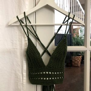 Bohemian Crochet Crop Top Handmade